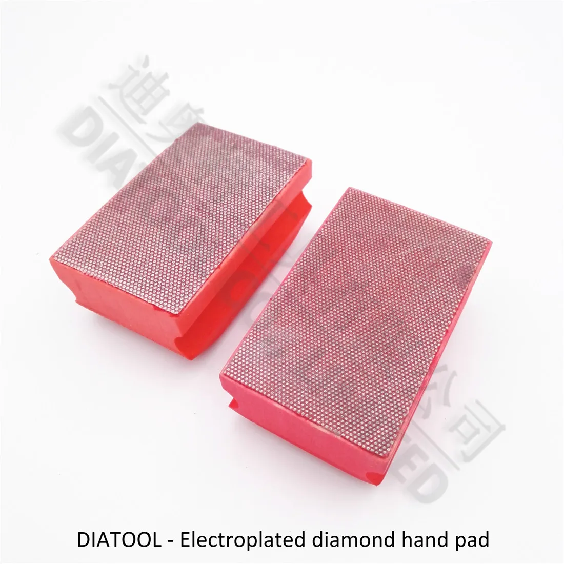

DIATOOL 2pcs Dotted electroplated diamond hand polishing pad 90X55MM #200 Hard Foam-backed Hand pad