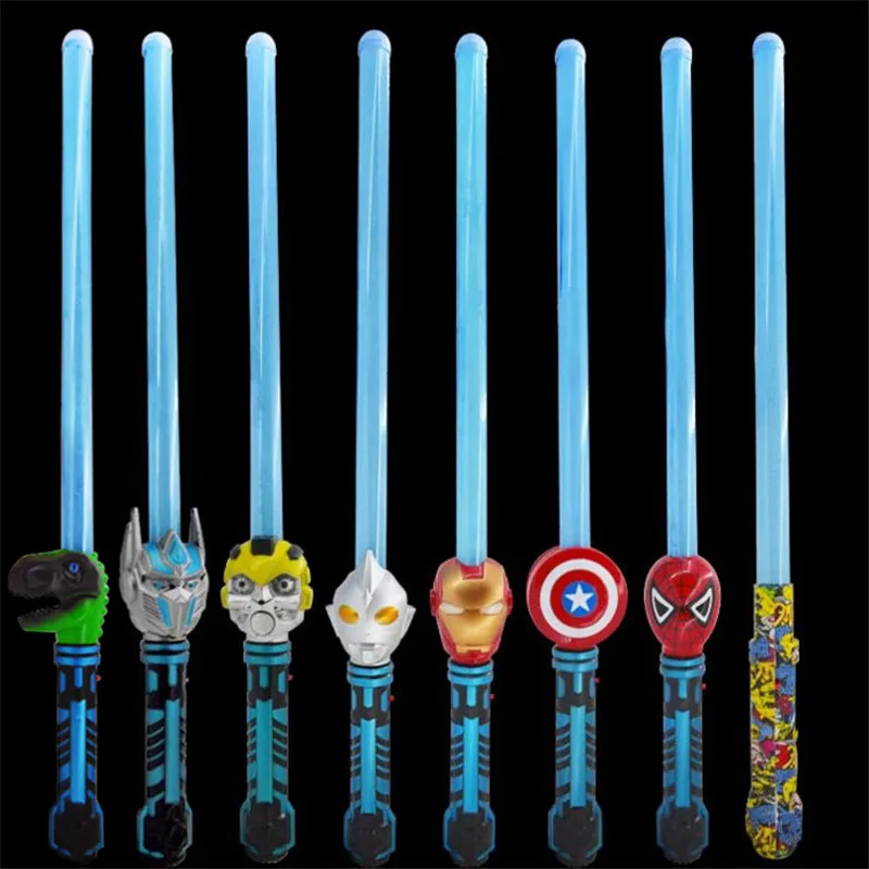 Мстители Endgame светящиеся мечи со звуковым светом функция Капитан Америка танос