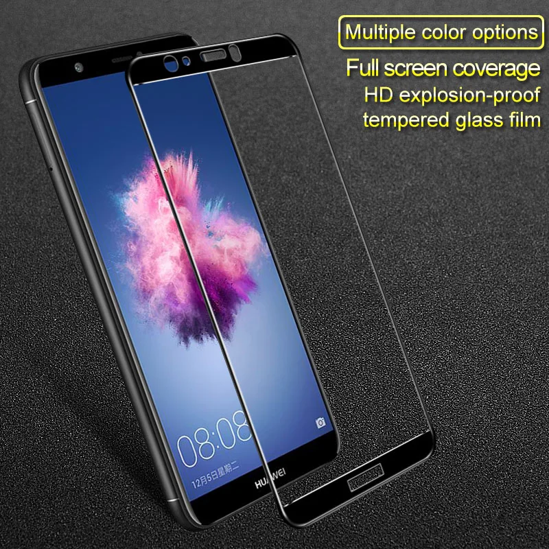 Imak Full Cover Tempered Glass for Huawei P Smart 5.65&quot Screen Protector / Enjoy 7S Protective Film New | Мобильные телефоны и