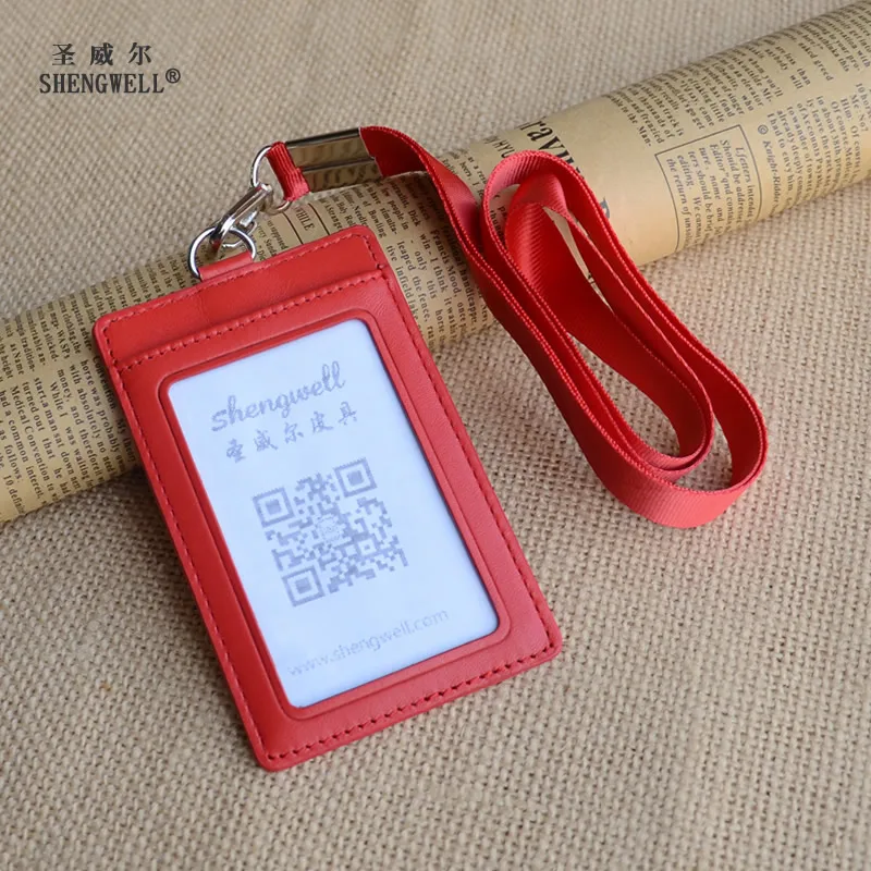 2 сторонняя держатель значка из натуральной кожи с принтом медсестры сотрудник