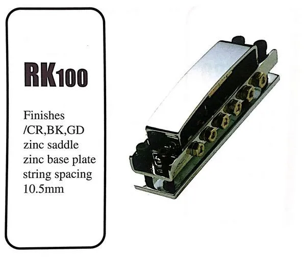 Хром Ricken-backer Стиль гитары мост Крышка и базовая пластина RK-100