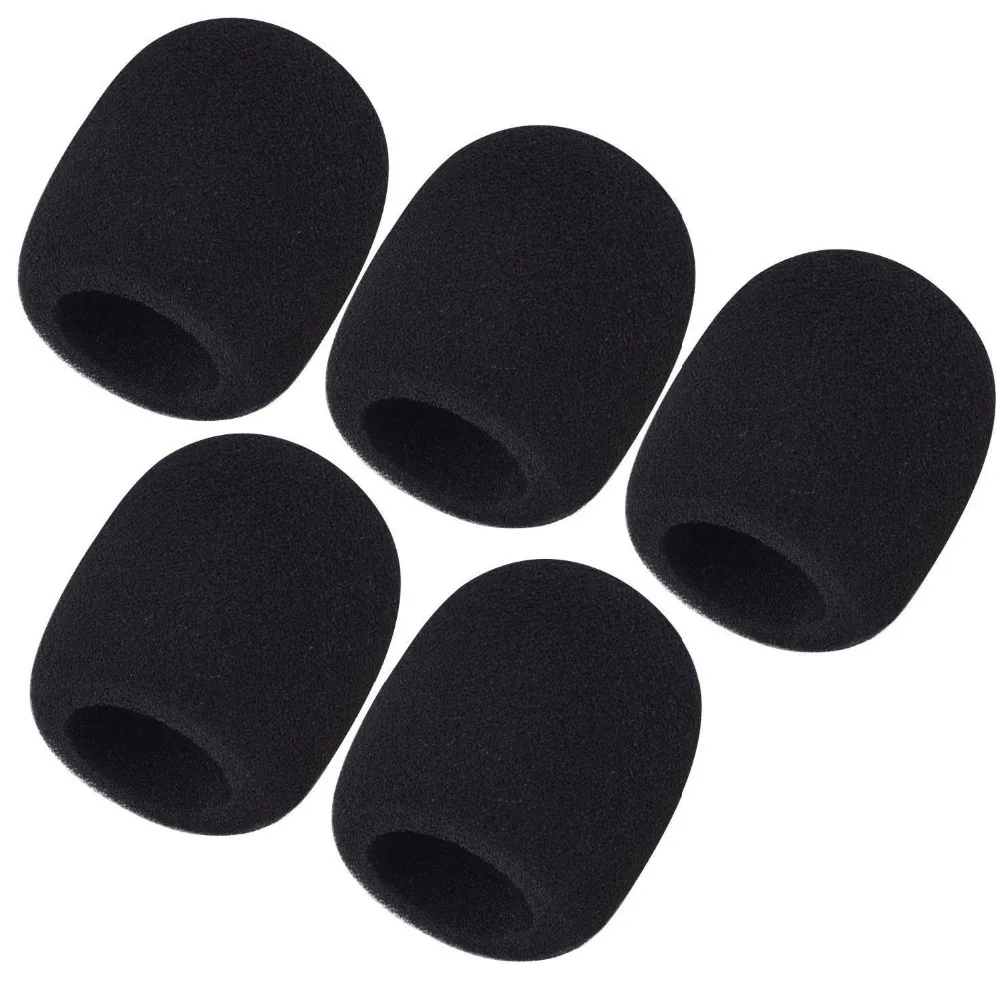 

5xBall-type Soft Foam Mic Cover Sponge Skin Handheld Lapel Microphone Windscreen
