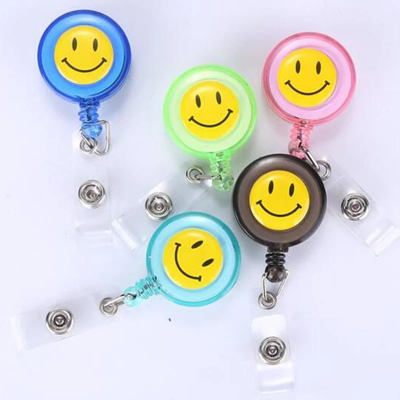 Выдвижная идентификационная карта со смайликом 20 шт. зажим для