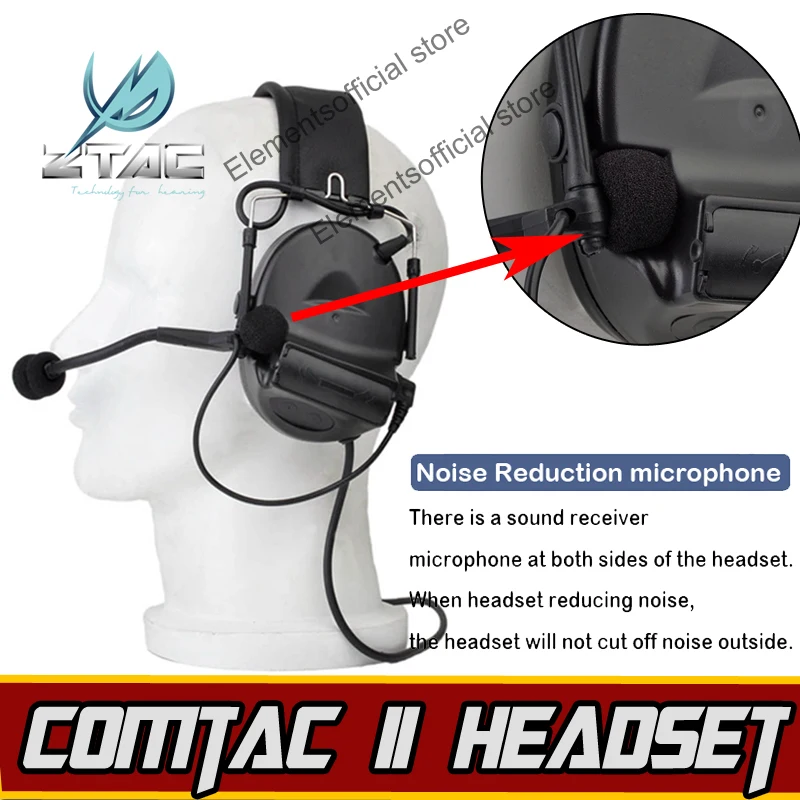 Z TAC tactical Softair Tactical Comtac II Гарнитура Airsoft Gun ipsc Midland PTT Hunting Arsoft наушники для