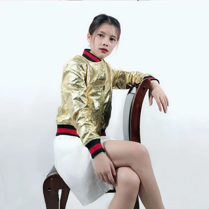 Новая весенняя тонкая модная женская куртка бомбер короткая Сексуальная из