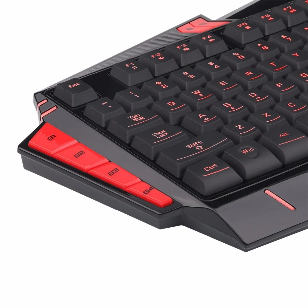 Игровая клавиатура Redragon K501 104 стандартных клавиш 8 программируемых макроклавиш, с подставкой для запястья, водонепроницаемый дизайн