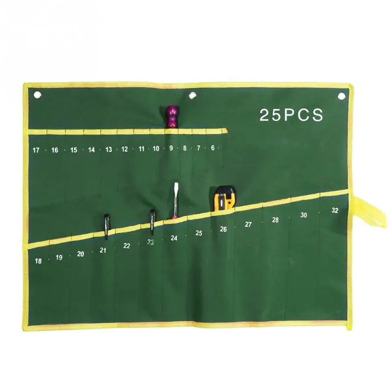 6/8/10/12/14/25 карманы гаечный ключ дюймовый стандарт Roll Up для хранения Органайзер - Фото №1