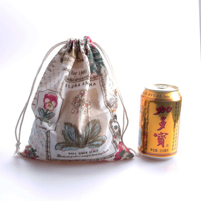 Хлопковые сумки для ювелирных изделий этнические подарочные мешочки с принтом