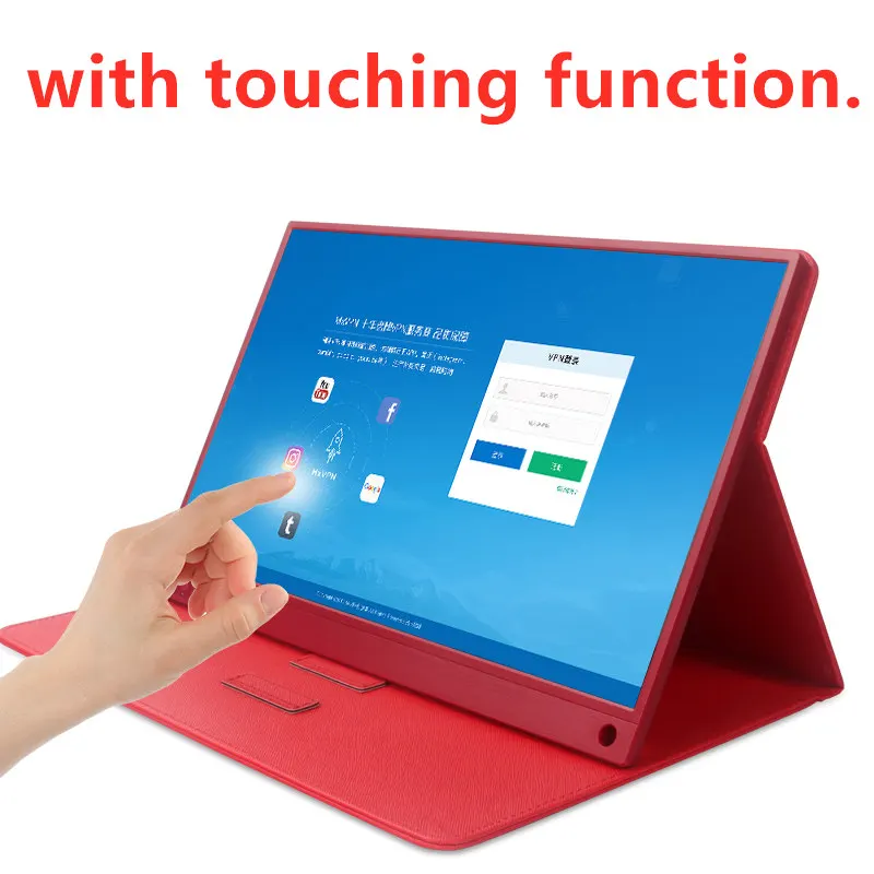 2-touching Портативный монитор usb type-C Full HD 1080 ips 15,6 дюймовый ЖК-монитор Встроенные двойные динамики совместимы с ноутбуком - Цвет: 2-touching