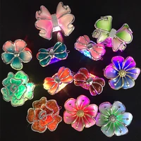 100pcs colorful flash led head flower light emitting clip hairpin decoration for party christmas supplies headdress accessory