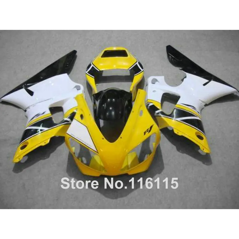 Полный инжектор ABS обтекатель комплект для YAMAHA R1 1998 1999 YZF-R1 YZF 98 99 черный желтый