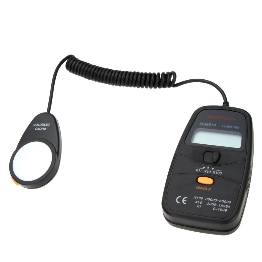 MASTECH MS6610 Высокая точность 0 ~ 50 000LUX цифровой люксметры Illuminometers с отдельным Фото