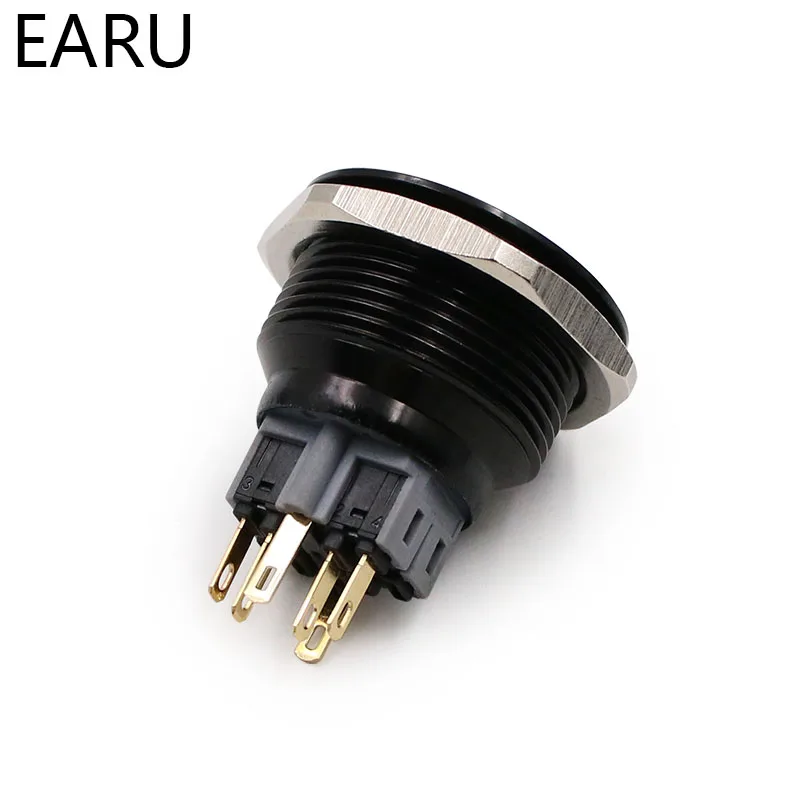 30 мм Алюминиевый металлический кнопочный переключатель плоское кольцо Круглый