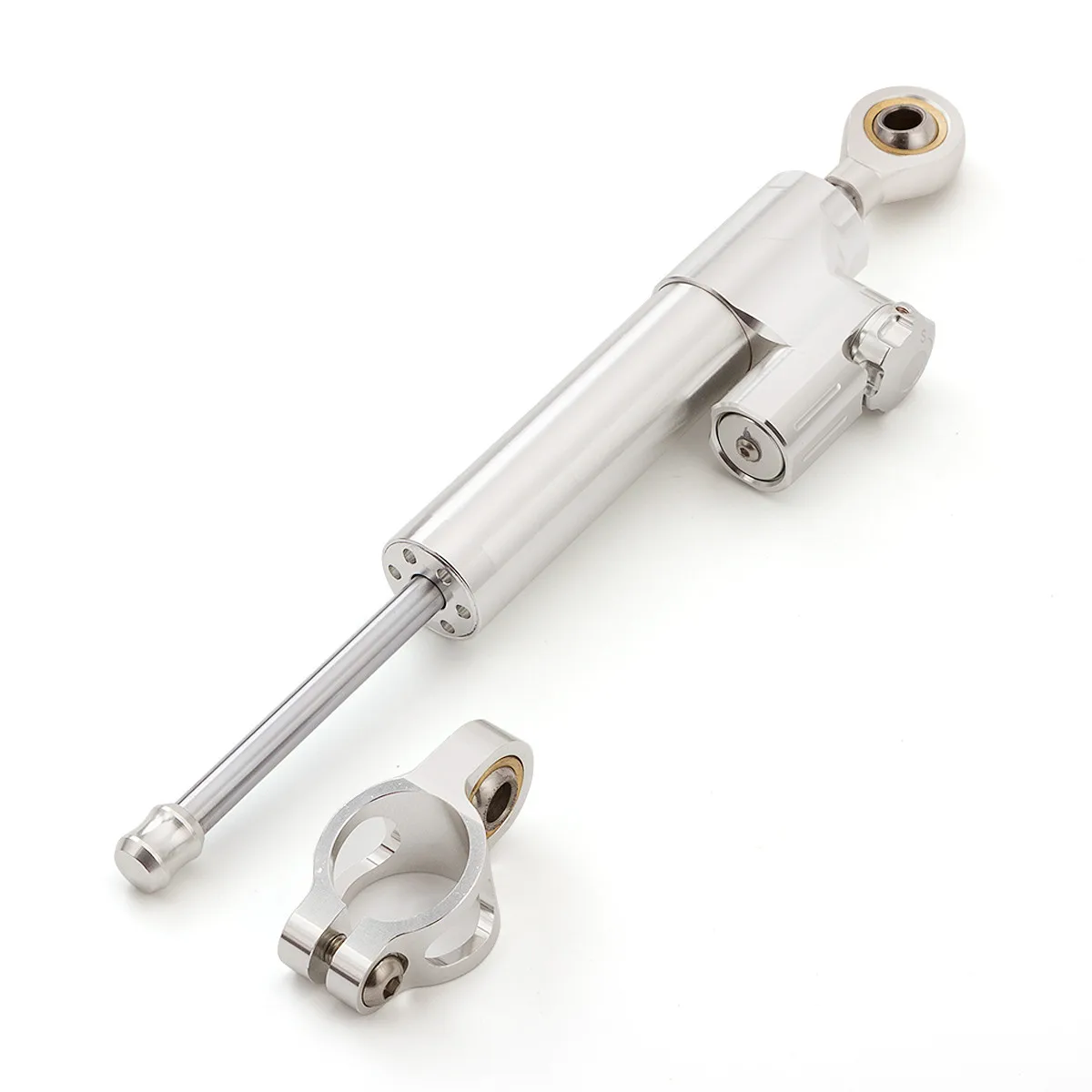 Silver-damper Для Kawasaki Z1000 Z750 Z 750 1000 2003-2009 2004 2005 ЧПУ мотоциклов стабилизатор демпфер в комплекте рулевое крепление комплект кронштейн - Цвет: Silver-damper