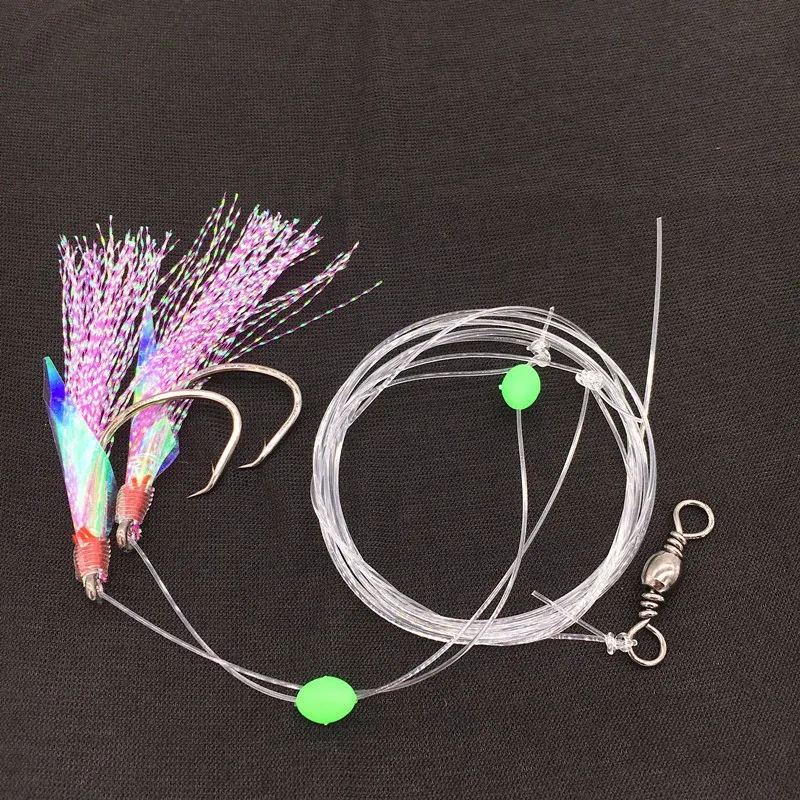 Рыболовные приманки Sabiki рыболовные снасти набор рыболовных крючков мигающие 2
