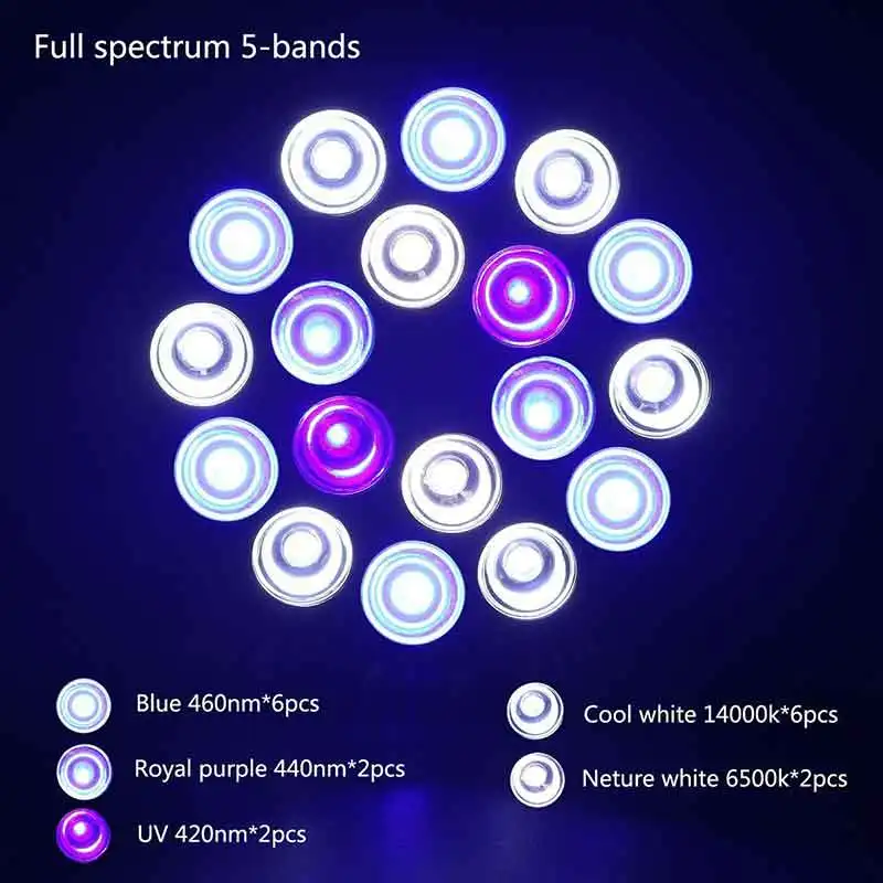 2 шт. светодиодный свет аквариума 18 Вт растущий 1 s завод лампы для роста и Цветущий