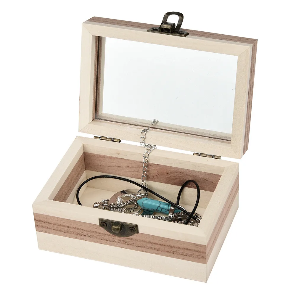 Коробка для упаковки ювелирных изделий шкатулка изысканный чехол макияжа