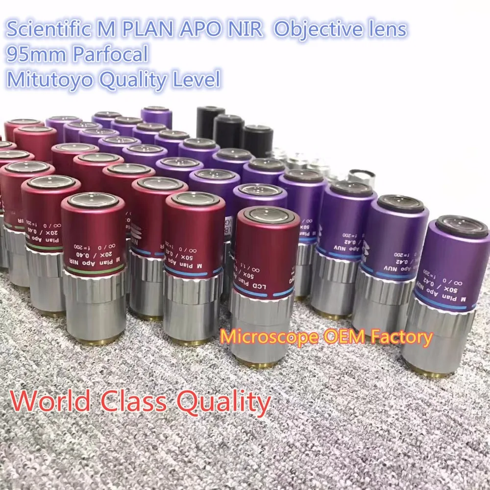 Научная Mitutoyo-style 95 мм LWD M Plan APO NIR 20X микроскоп M PLAN APO NIR Лазерная цель