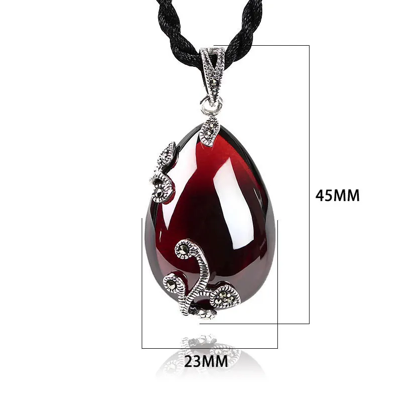 Женское ожерелье из серебра 925 пробы с красным гранатом|jewelry necklace pendants|jewelry