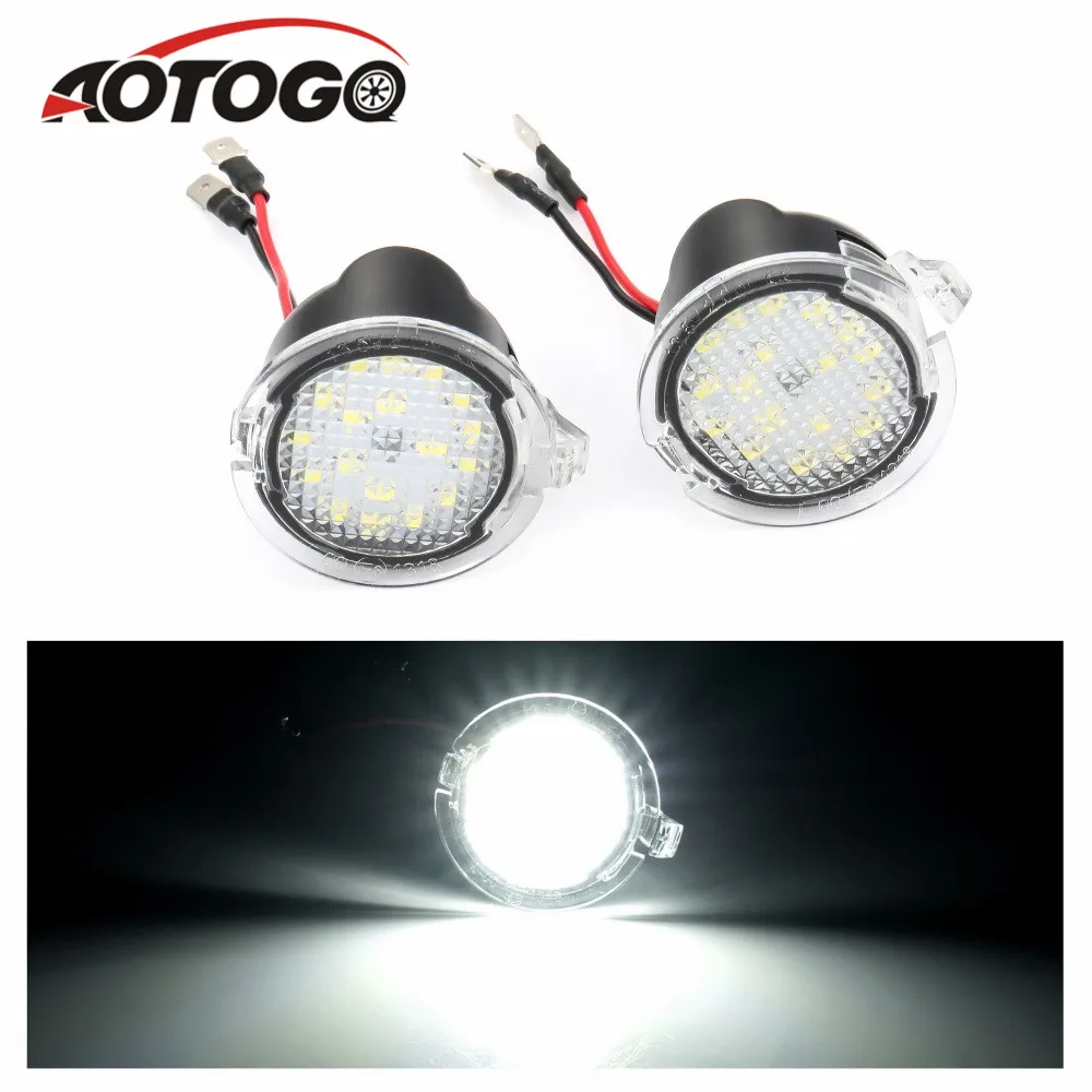 Aotogo 2 шт. Высокая мощность белый светодиодный боковое зеркало лужи огни для Ford F150