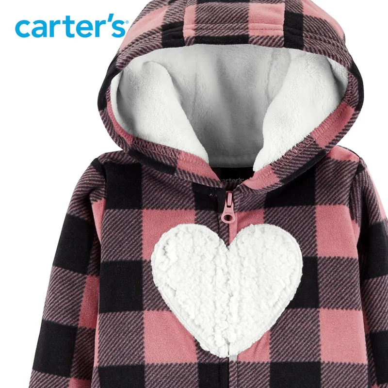 Carters/милый комбинезон для маленьких девочек с принтом в виде сердечек уютный
