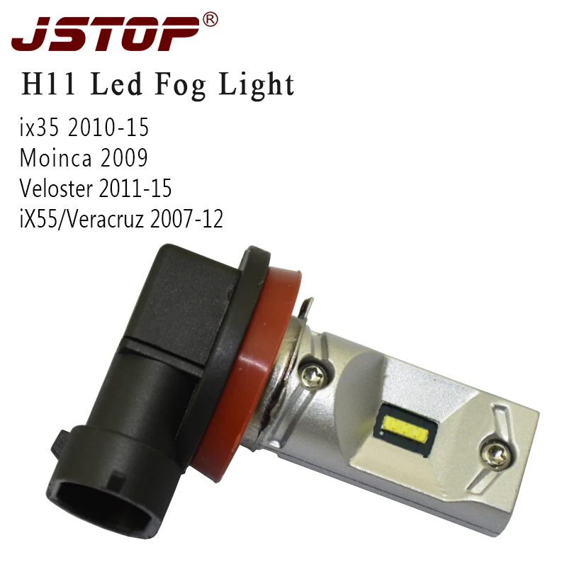 

JSTOP ix35 Moinca Veloster iX55 Veracruz ix25 Verna Mistra Tucson Elantra 6000K лампы 12 В/24 В для автомобиля h8 h11 canbus светодиодные противотуманные фары