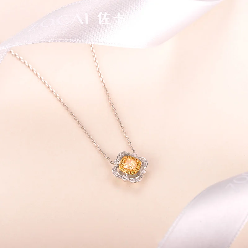 ZOCAI Брендовое свадебное ожерелье настоящая GIA сертифицированная 0 35 карат