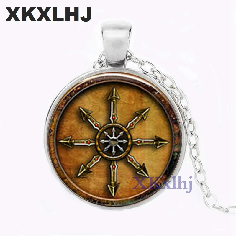 

XKXLHJ New Fashion Star Unid Chaos Magic Or Chaotic Crystal Necklace Jewelry Cabochon Glass Collar Necklace