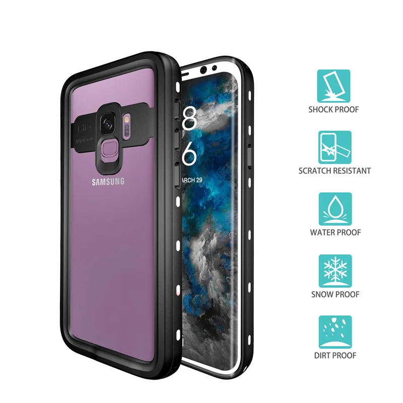 Водонепроницаемый чехол для Samsung Galaxy S9 PLUS водонепроницаемый грязеотталкивающий
