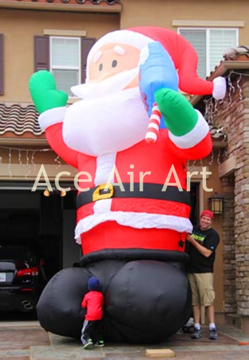 

Christmas party decoration inflatable Santa Claus with ice lolly