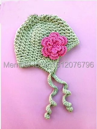 18%OFF ON SALE Baby Girl Beanie Crochet Hat Pattern - Bumpy Earflapper with swirly ties 3PCS | Аксессуары для одежды