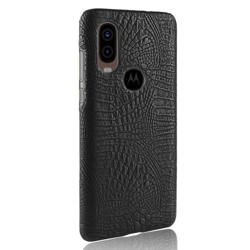 Чехол для телефона Motorola One Vision из искусственной кожи с текстурой крокодиловой |