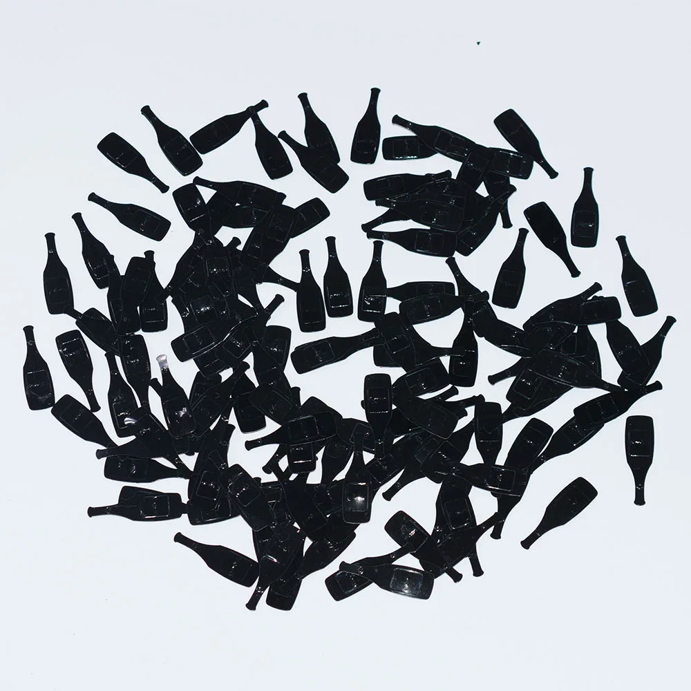 Ура! Бутылки для шампанского и очки конфетти разбрызгивают 15 г Черный Winebottle