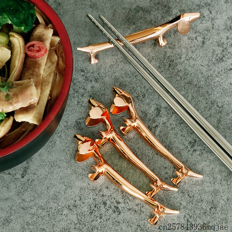 20 шт металлические палочки для еды отдых столовая посуда с изображением собак