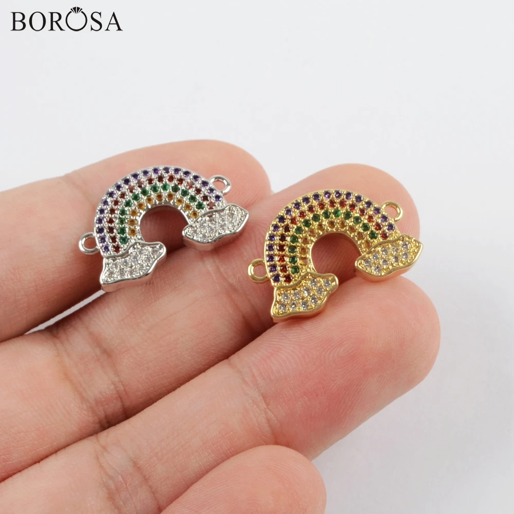BOROSA 10 шт. модная искусственная кожа CZ микро паве Разъем дюймов регулируемый
