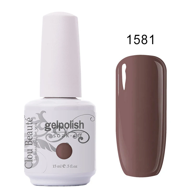 1581 Clou Beaute УФ-гель для ногтей чистый цвет Лак Профессиональный лак для ногтей гель Лаванда розовый телесный гель лак 1579 - Цвет: 1581