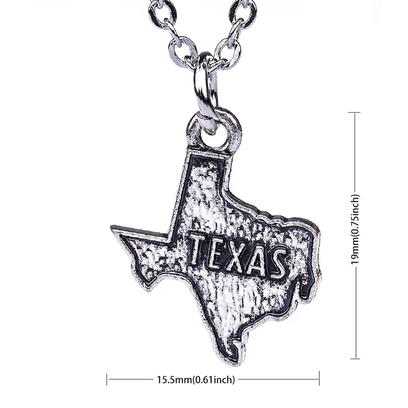 Ожерелье с подвеской карта Техаса для мужчин и женщин|map necklace|pendant necklacenecklace for men |
