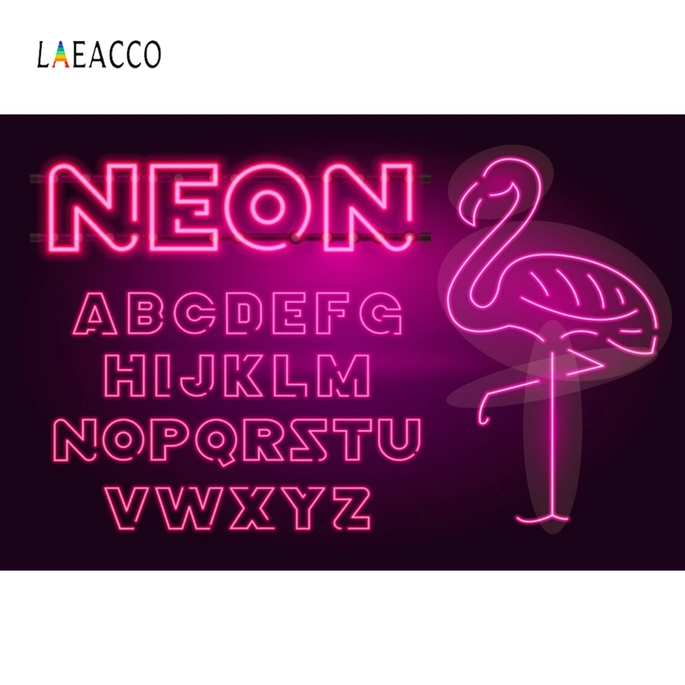 Laeacco неоновая лампа Единорог Фламинго Ночная часть ПОРТРЕТНАЯ ФОТОГРАФИЯ фон на