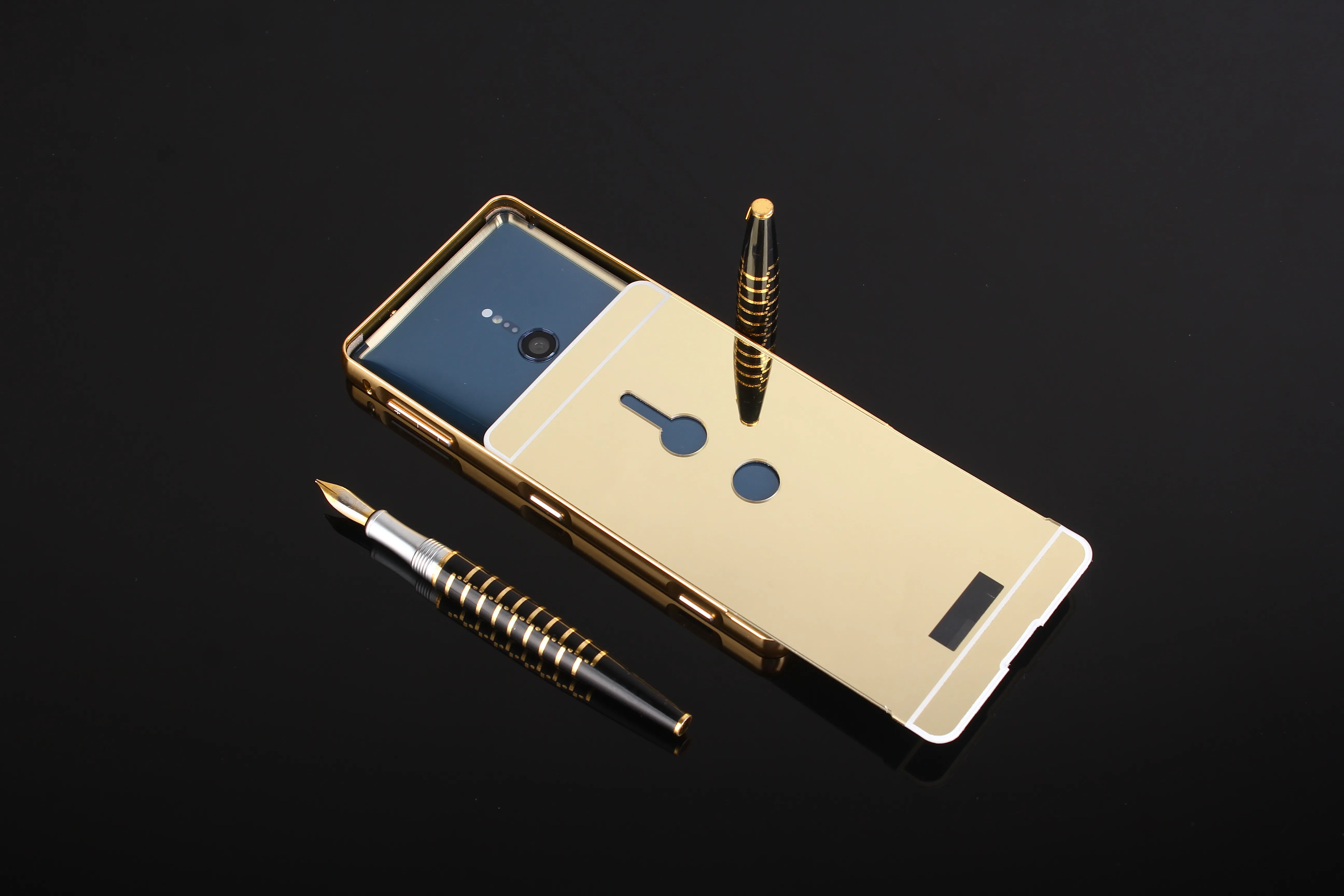 Роскошные зеркальные Чехлы цвета розового золота для Sony Xperia XZ2 H8216 H8266 H8296
