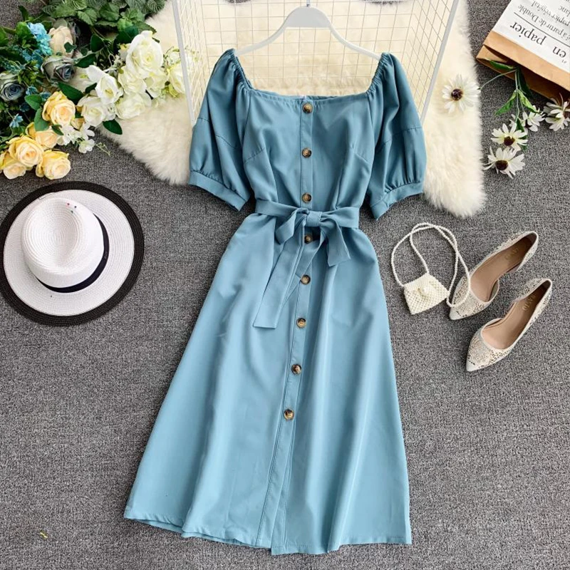 Женское платье с открытыми плечами до колена в стиле бохо | Женская одежда