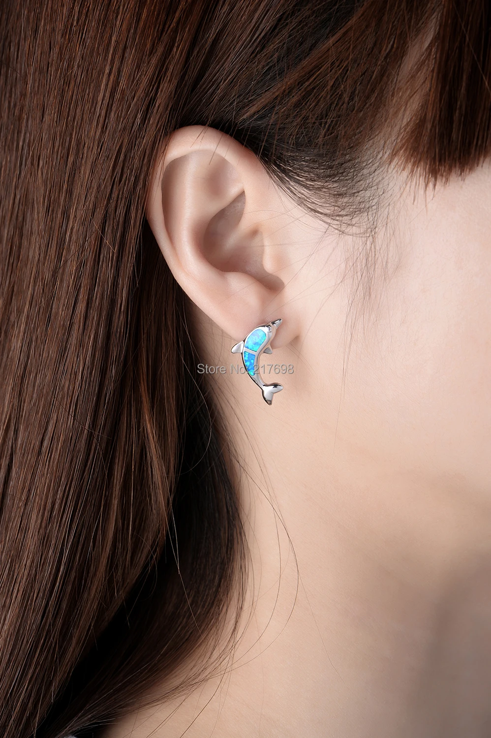 Женские серьги пусеты DORMITH из серебра 925 пробы с опалом|zirconia stud earring|opal earringsopal silver