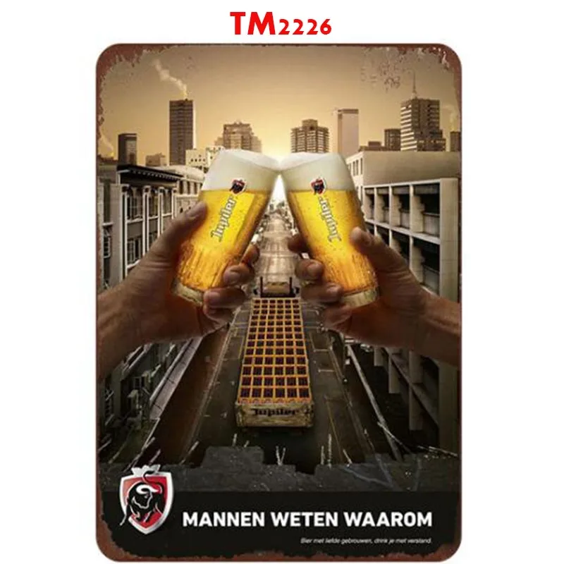 1 шт Ретро Металл пиво оловянный знак для Jupiler ведетт пива Винтаж плакат на стену для дома и бара Декор 20*30 см