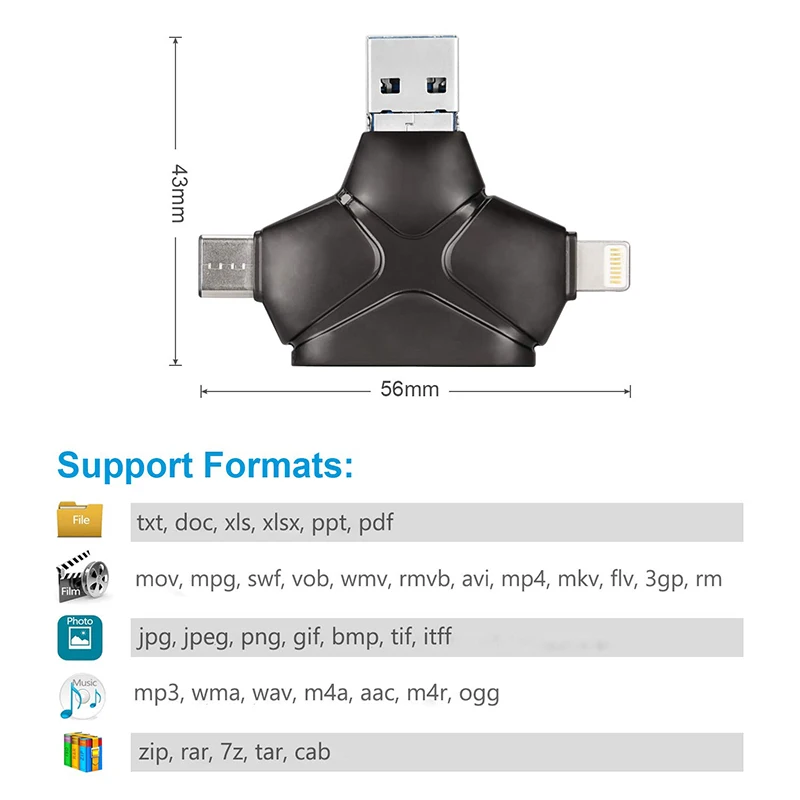 Многофункциональный кардридер USB 3 0 для Micro SD карт адаптер флэш-накопителя