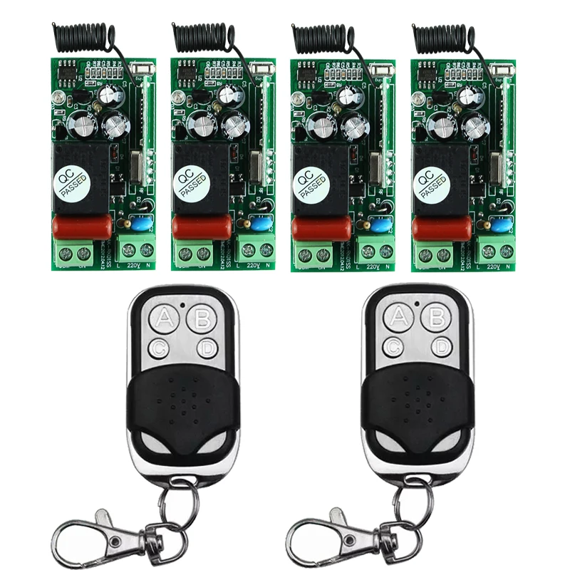 AK RK01S 220 J высокое качество 4x AC 220V RF беспроводной переключатель реле приемника 2x 1CH