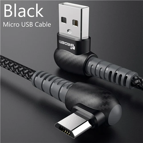 Black for Micro USB TIEGEM USB кабель для iPhone X XS MAX XR 8 7 6 5 6s S usb type C кабель зарядное устройство Micro USB кабель кабели для мобильных телефонов - Цвет: Black for Micro USB