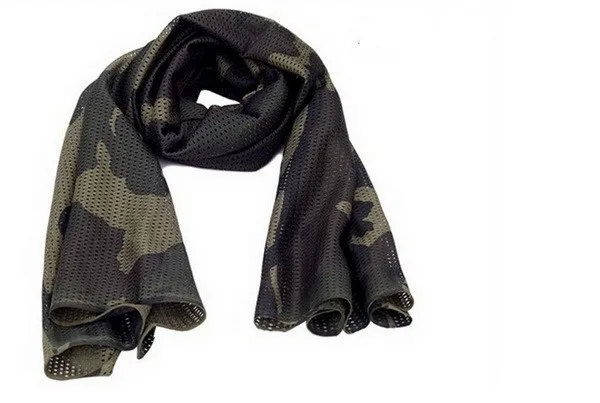 Woodland Camo Higih качественные шарфы мульти тактические камуфляжные рыболовные сетки армейский шарф Вуаль прикрытие для снайпера шейный платок камуфляж уличный шарф - Цвет: Woodland Camo