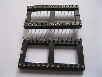 

17 pcs IC Socket Adapter Pitch 2.54mm 28 PIN Round DIP High Quality
