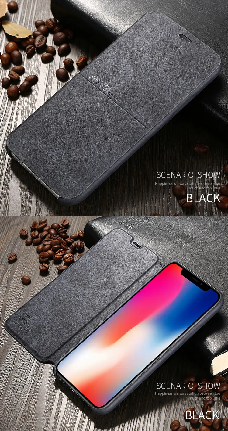 Для iPhone XS XR 11 ультра тонкий флип из искусственной кожи чехол X-Level Экстремальный кожаный чехол Полный Защитный чехол для Iphone6 6s 8 7 Plus