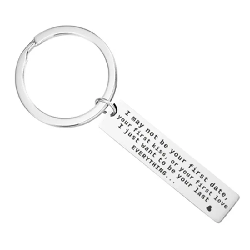 

2019 Горячая продажа пара подарок из нержавеющей стали я не могу быть вашей первой датой брелок для мужчин и женщин ювелирные изделия