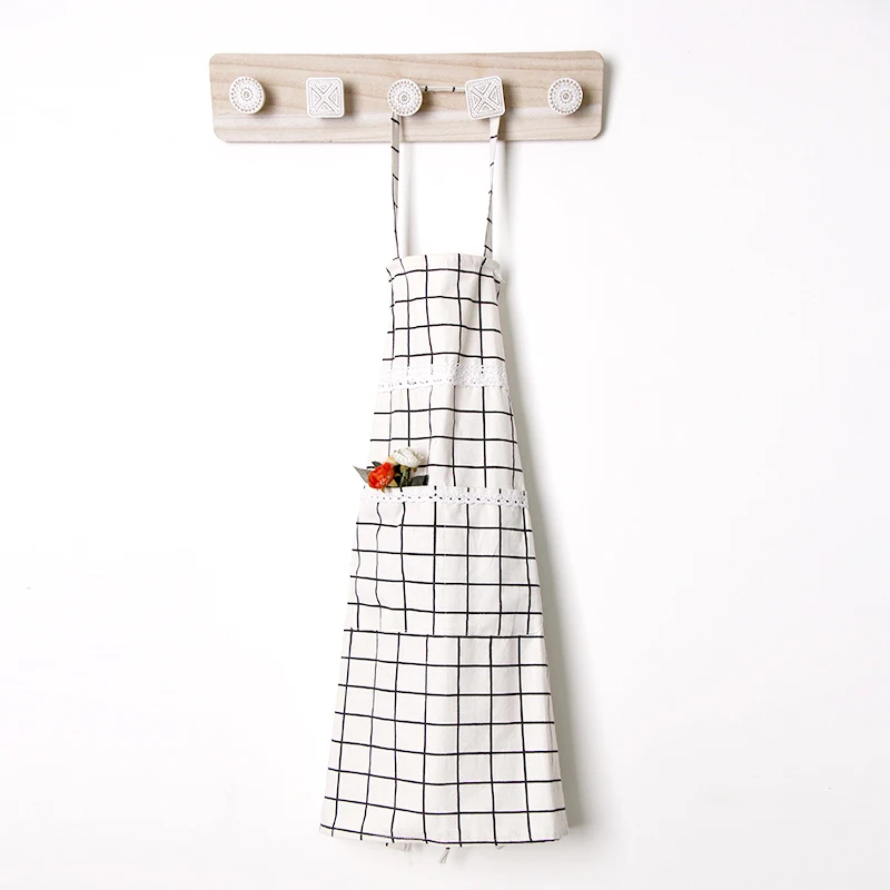 

Милый Кухонный Фартук с рукавами, водонепроницаемый и маслостойкий, корейская мода, льняное платье без рукавов, половинный фартук для взрос...